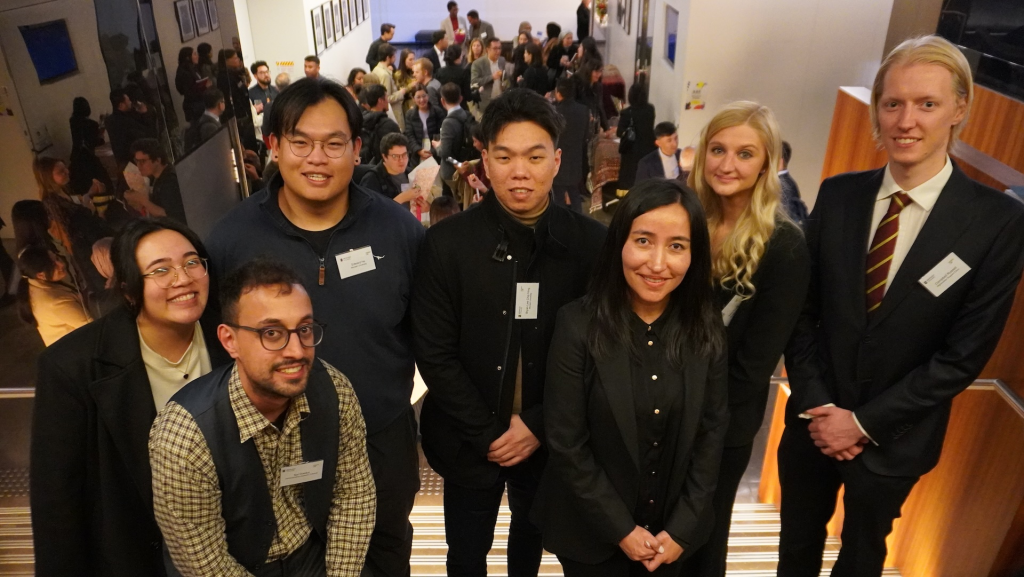 Students from the Afghanistan Support Clinic with Clinic Supervisor Azadah Raz Mohammad and Karin Frode at the launch of the Handbook on Universal Jurisdiction.